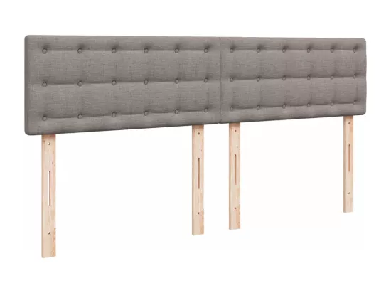 Sommier à lattes de lit avec matelas Taupe 180x200 cm Tissu