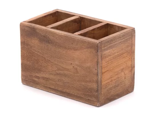 BOÎTE À STYLOS Organiser Bois de mahogany, avec tableau écrivable couleurs naturelles