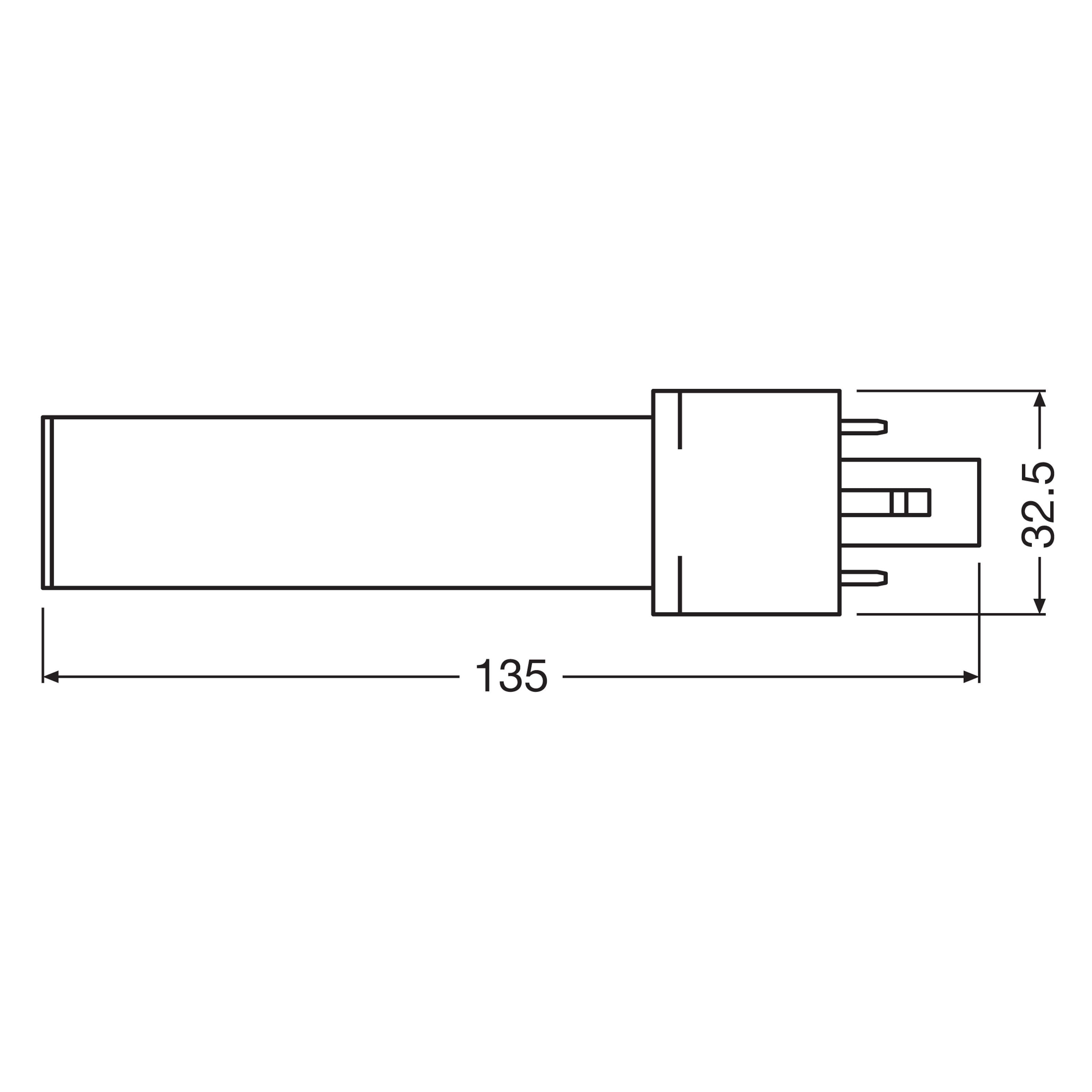Osram LED-kompaktlysrør G23 360 lm