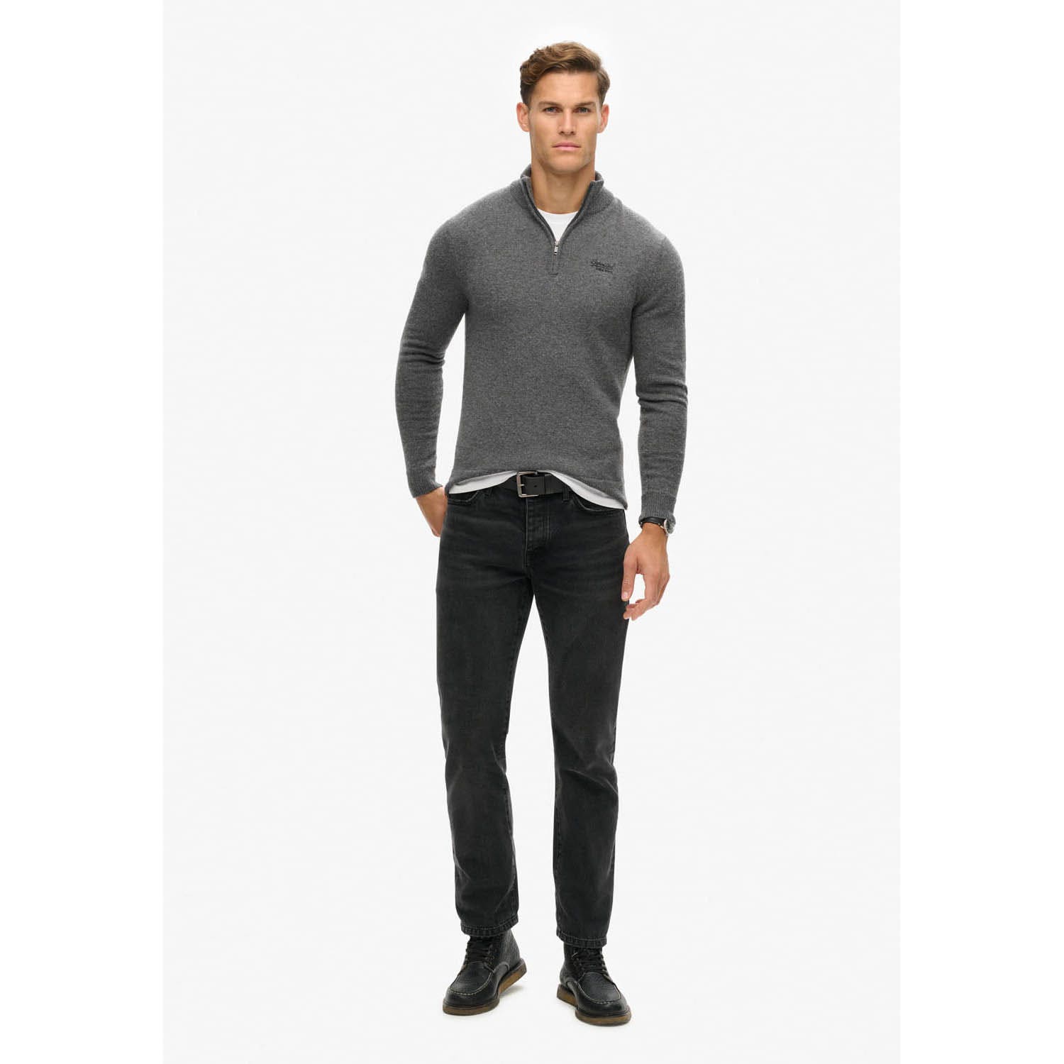 Superdry  Essential Emb Knit Half Zip