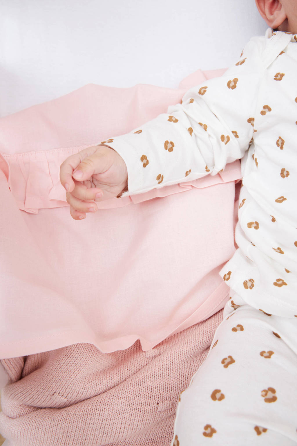 baby ledikantlaken Ruffle 100x150 Soft Pink