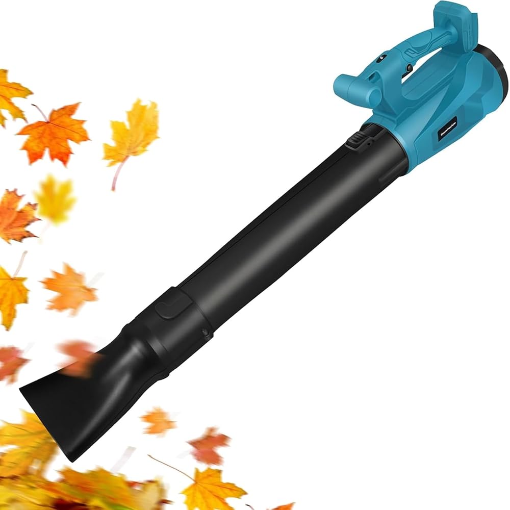 Souffleur de feuilles sans fil, broyeur léger 24 000 tr/min, aspirateur et broyeur de feuilles à 6 vitesses avec batteries et chargeur pour le nettoyage des feuilles, dans le jardin, la terrasse Host : Jardin