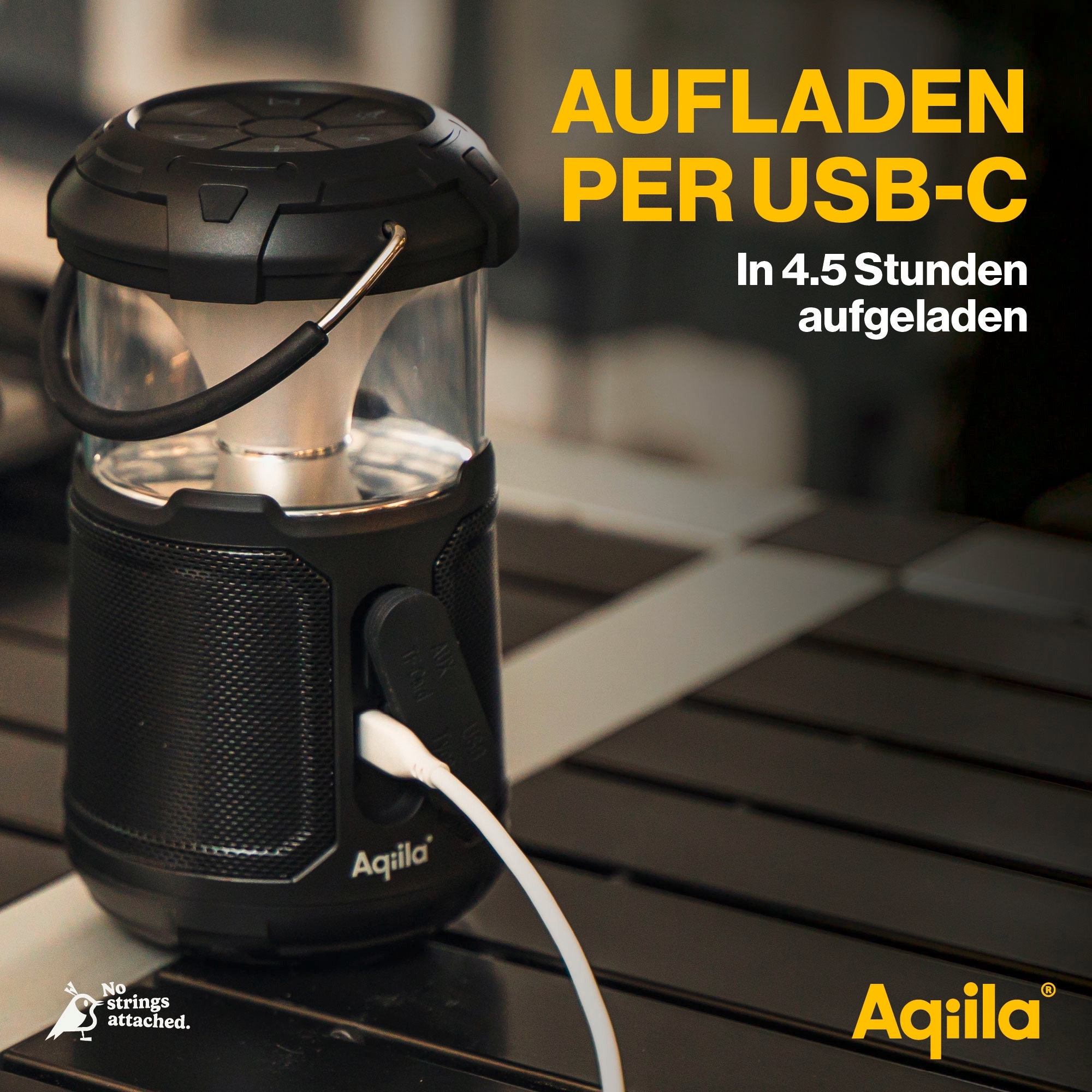 Aqiila Soundbird B10 3 in 1 Lampe, Lautsprecher und Powerbank 10000 mAh