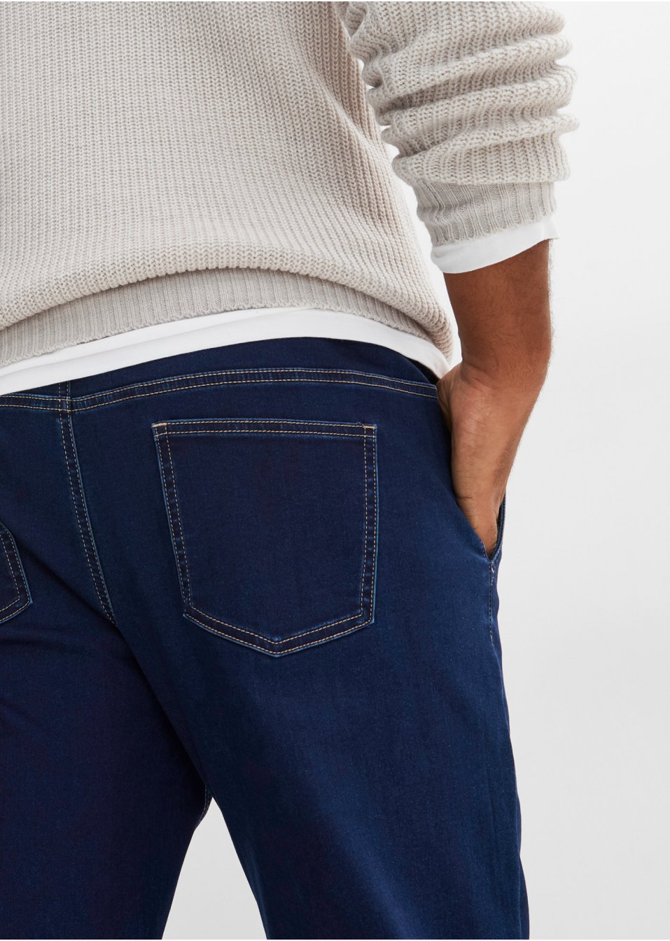 Jean thermo taille extensible Regular Fit, Straight