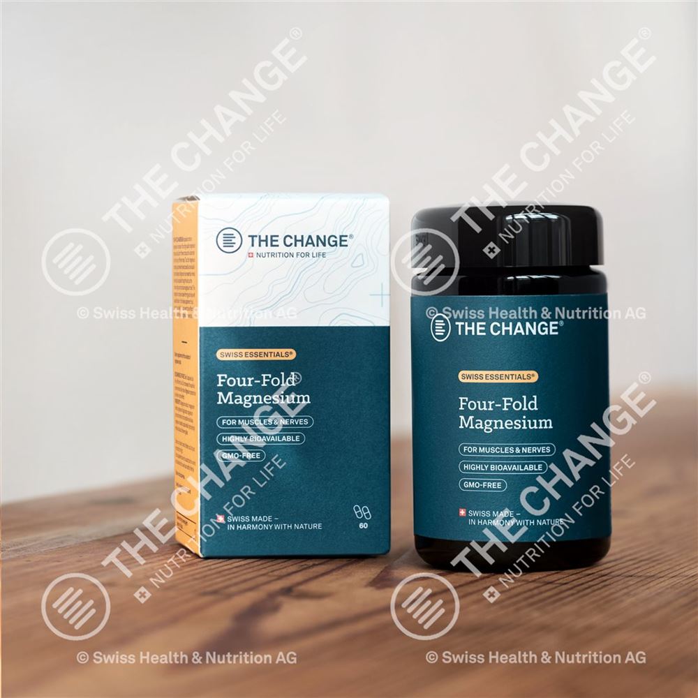 Be the change Four-Fold Magnesium<br>60 Stück, Glas, Kapsel