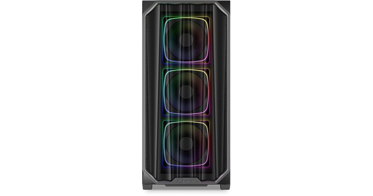 SharkoonAK5M RGB midi tower behuizing  (Zwart | 2x USB-A | 1x USB-C | RGB | Tempered Glass)
