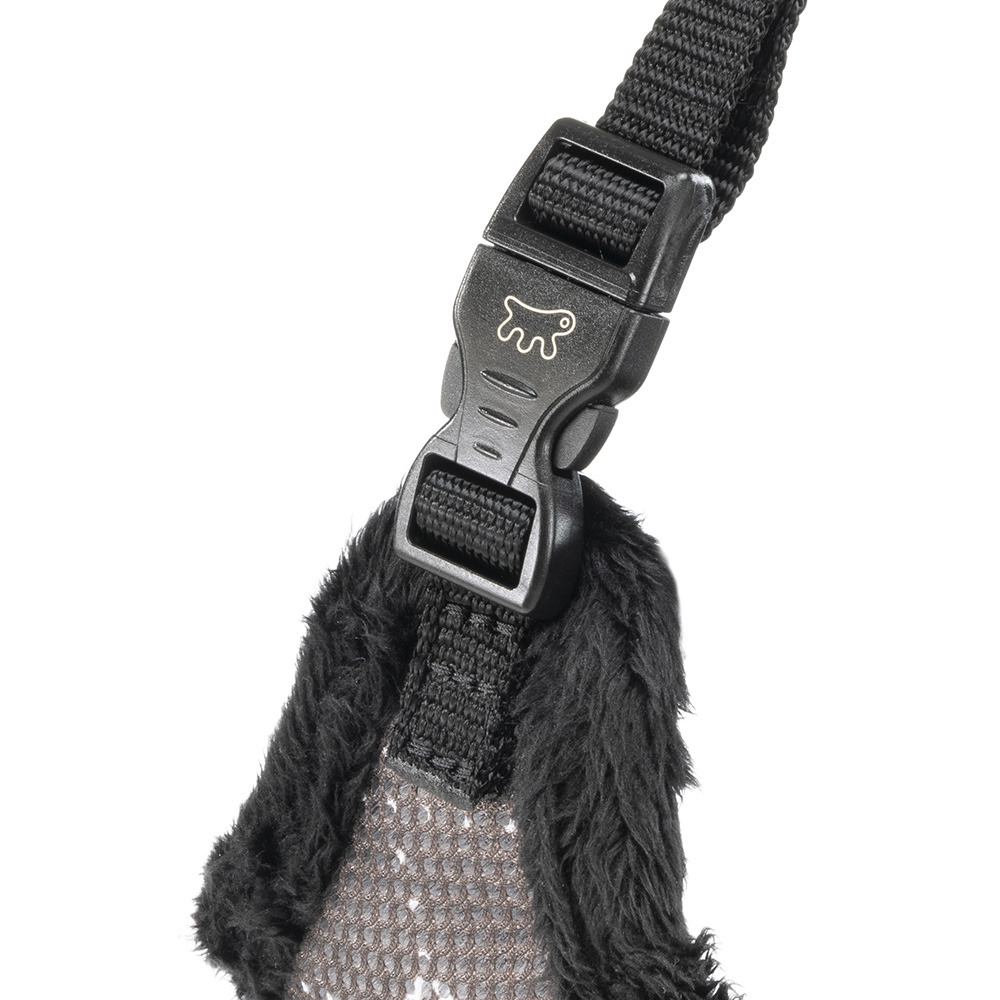 Nikita fur l harnais pour chien, respirant, fourrure ecologique douce, sangle réglable, taupe