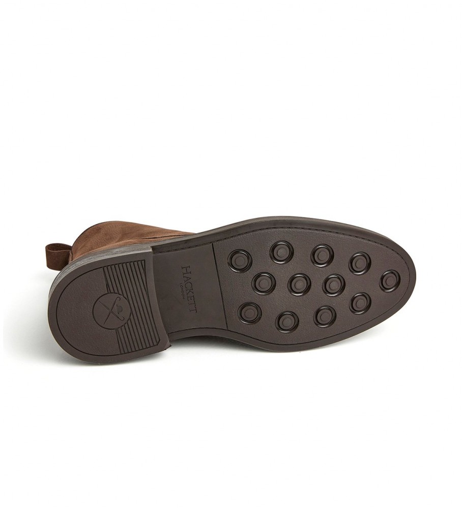 Botas de tornozelo Hackett Egmont Smart em couro marrom