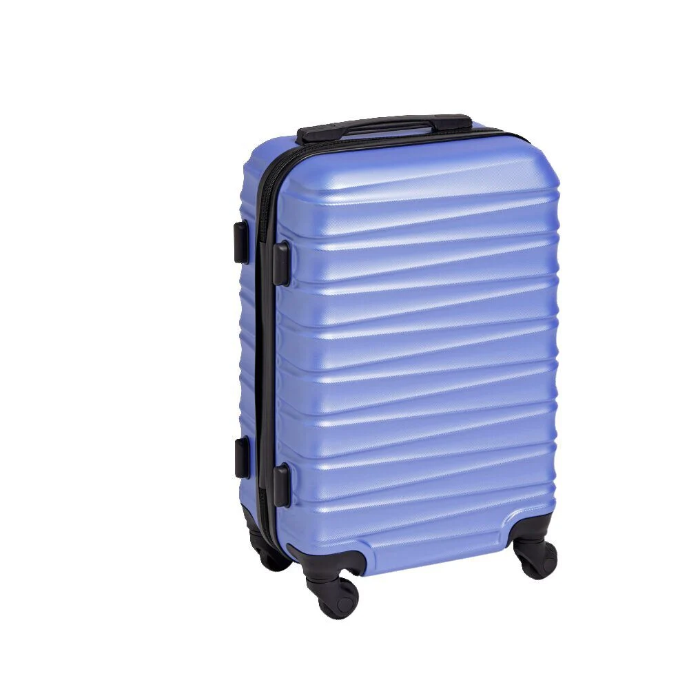 Valise cabine 32L plastique ABS bleue 35x22xH57cm