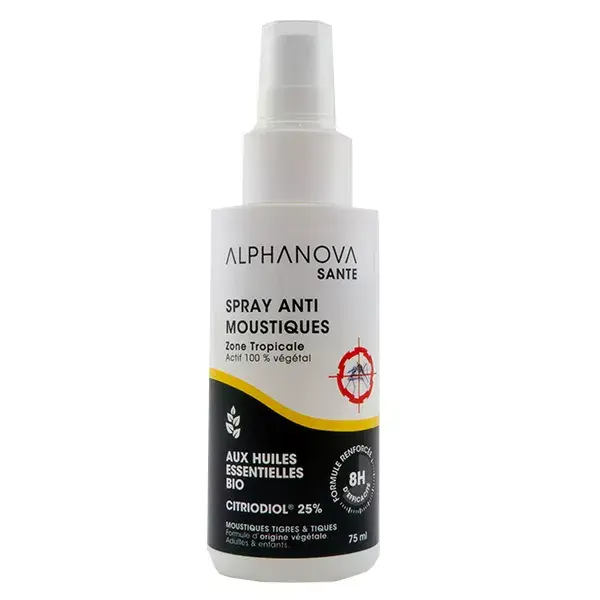 Spray antimosquito Alphanova para zonas tropicais, 75ml