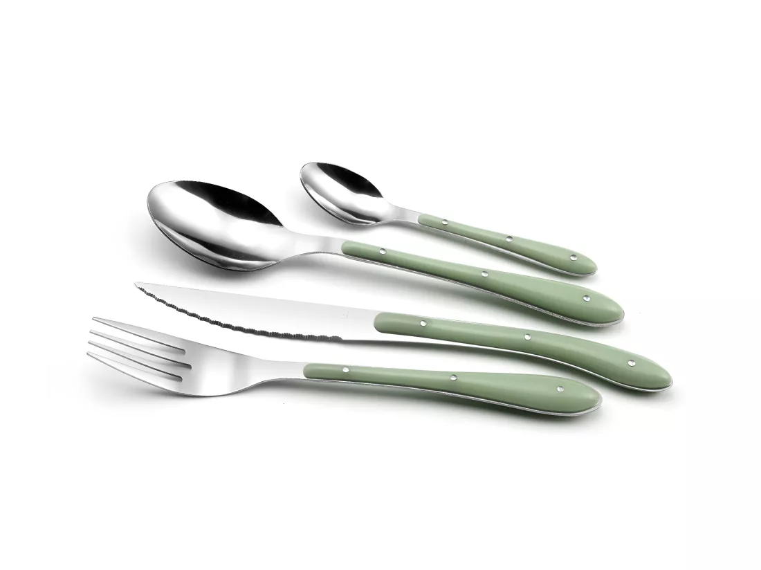 Bistro 1-2-3 - Ménagère 24 pièces Vert d'eau