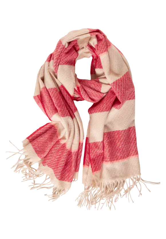 Schal mit Fransen - casual red