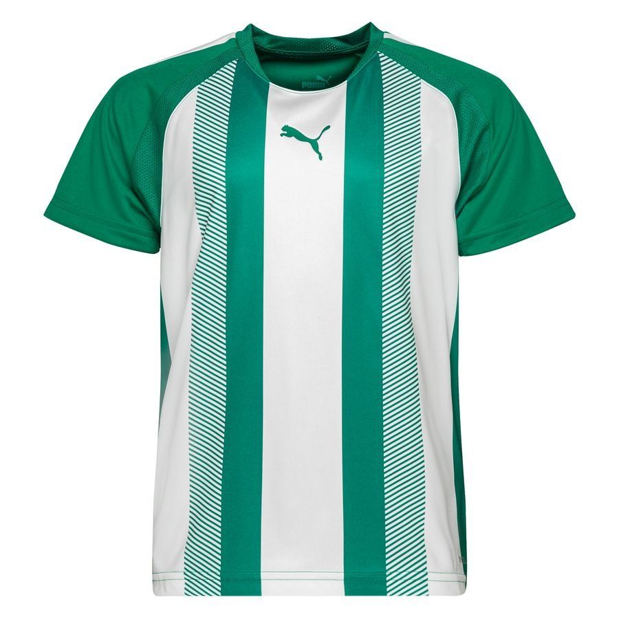 PUMA Maillot teamLIGA - Vert/Blanc Enfant
