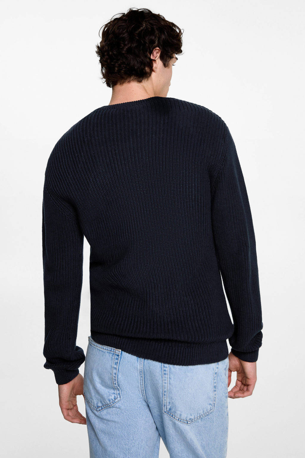 MANGO TEEN pullover donkerblauw gebreid