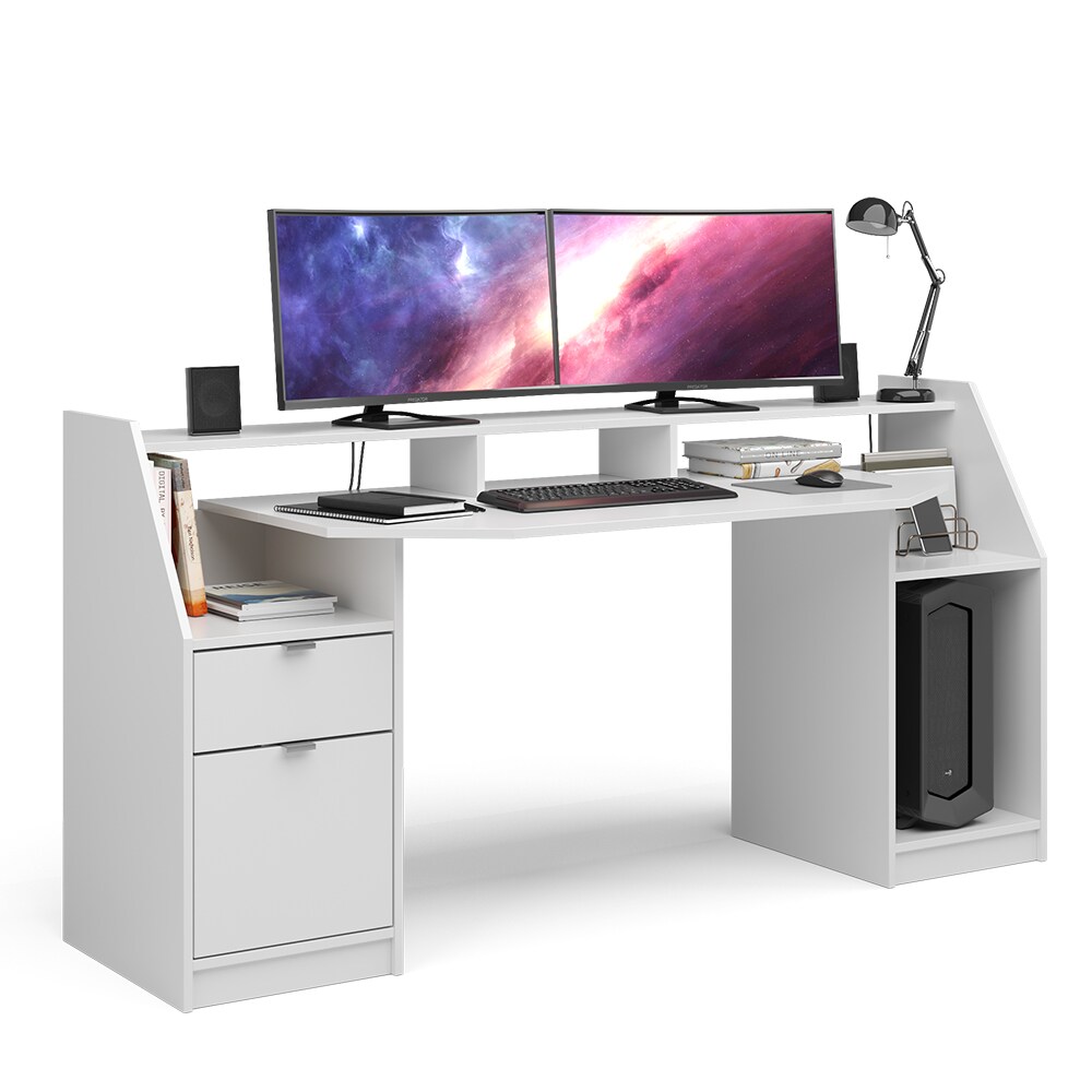 Vicco Schreibtisch Computertisch Bürotisch Home Joel Weiß Arbeitstisch PC Tisch