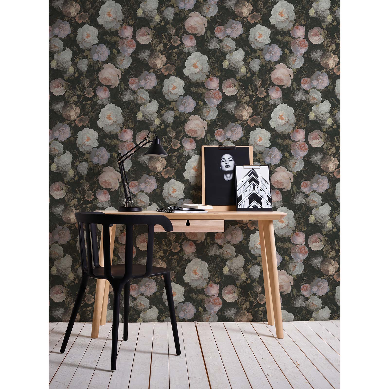 Vliestapete - Blumen - rosa - 10 Meter