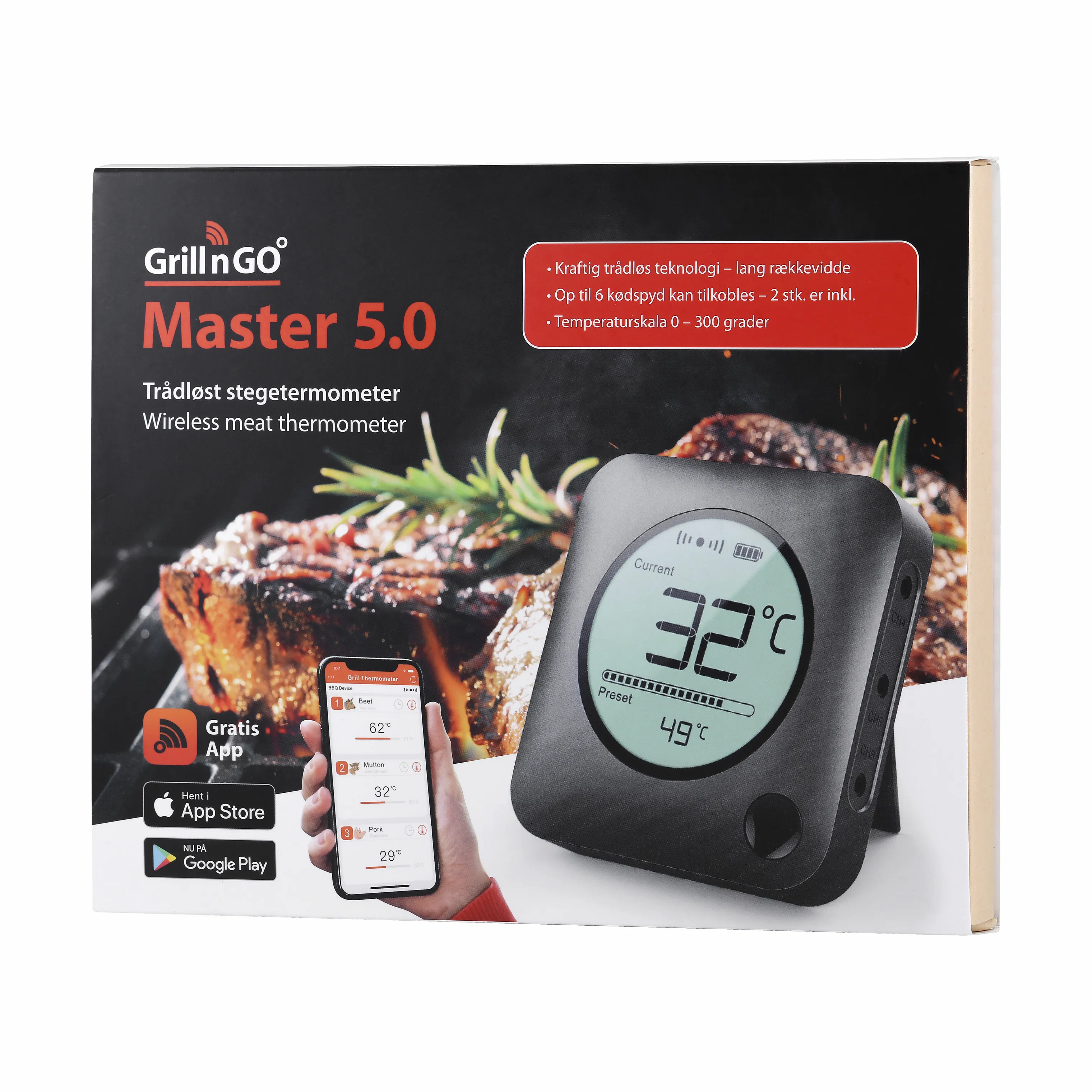GRILL'N'GO Master 5.0 Stegetermometer