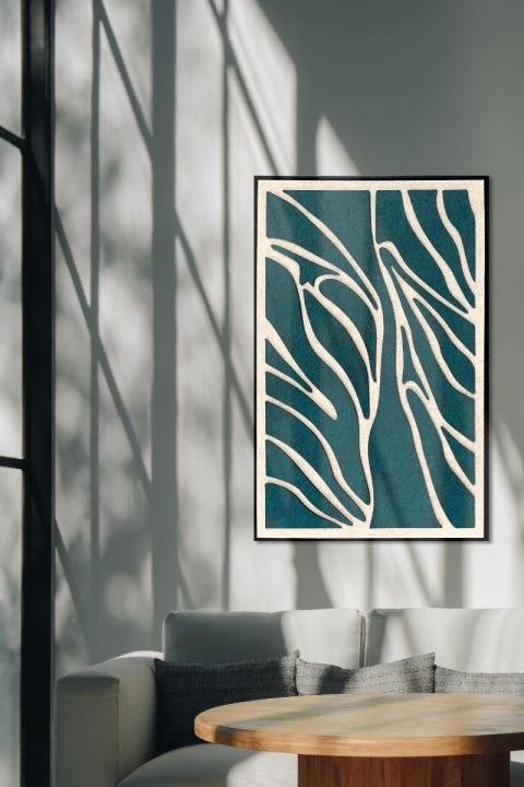 Schilderij Feltro Acustico 003 (versie A) - zwarte baklijstB80 x H120 cm
