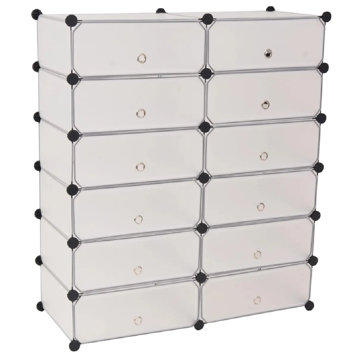 vidaXL Armoire à Chaussures - Blanc 92x37x105 cm