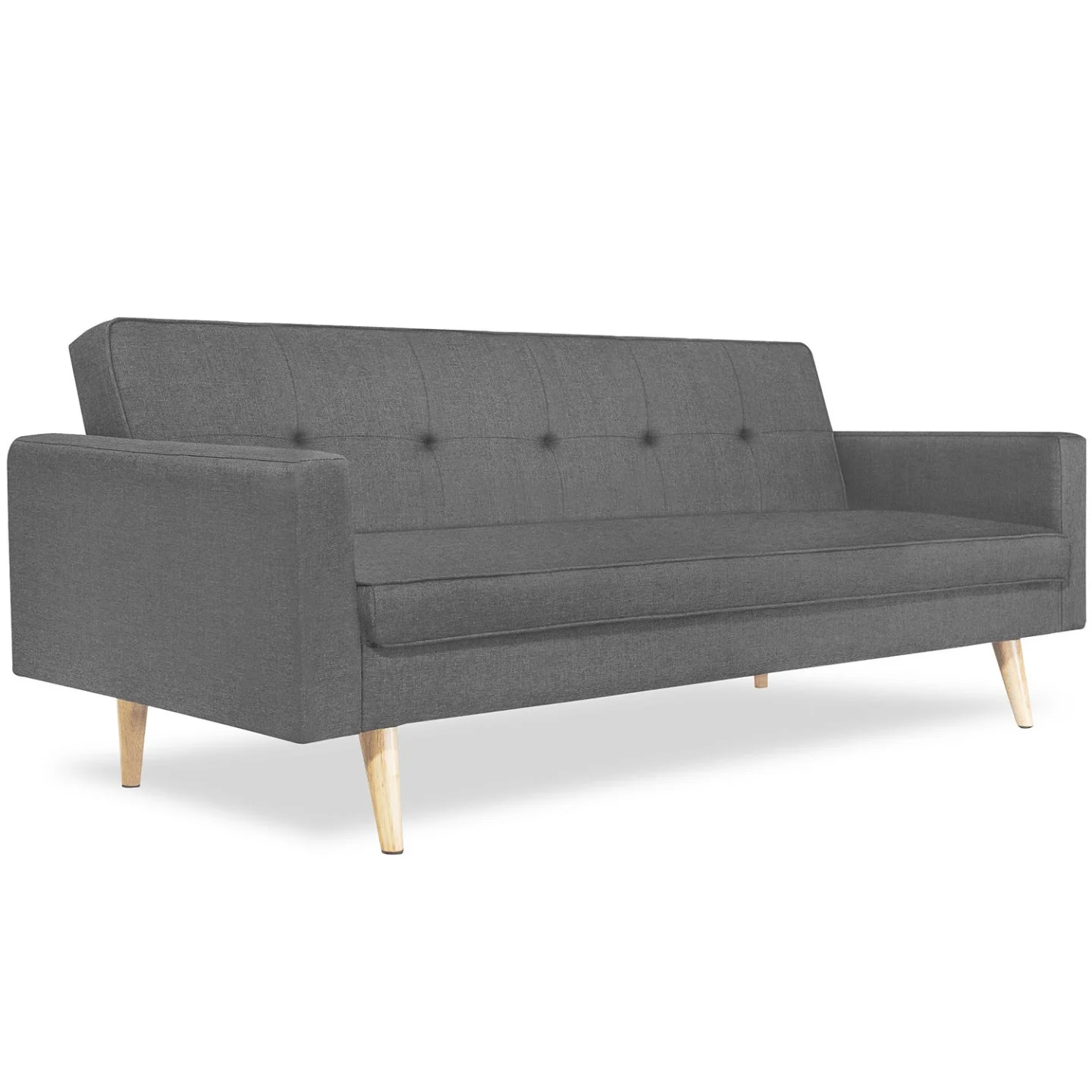 Canapé droit scandinave 3 places convertible LARS gris