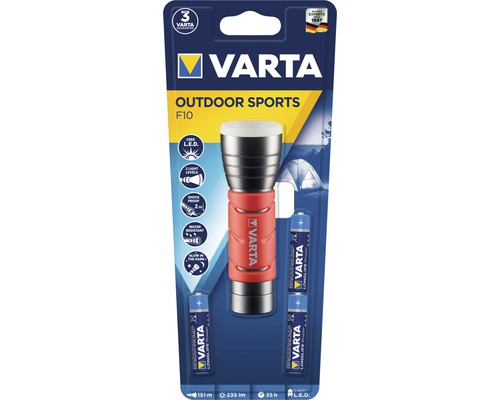 Varta LED Zaklamp Buitensport Rood/grijs