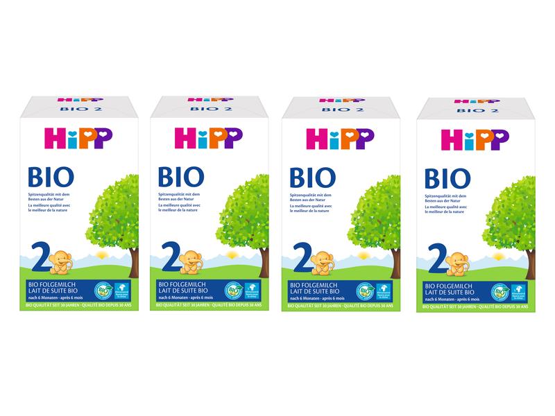 HIPP Folgemilch 2 BIO 4x 600 g Milchnahrung im praktischen Vorratspack