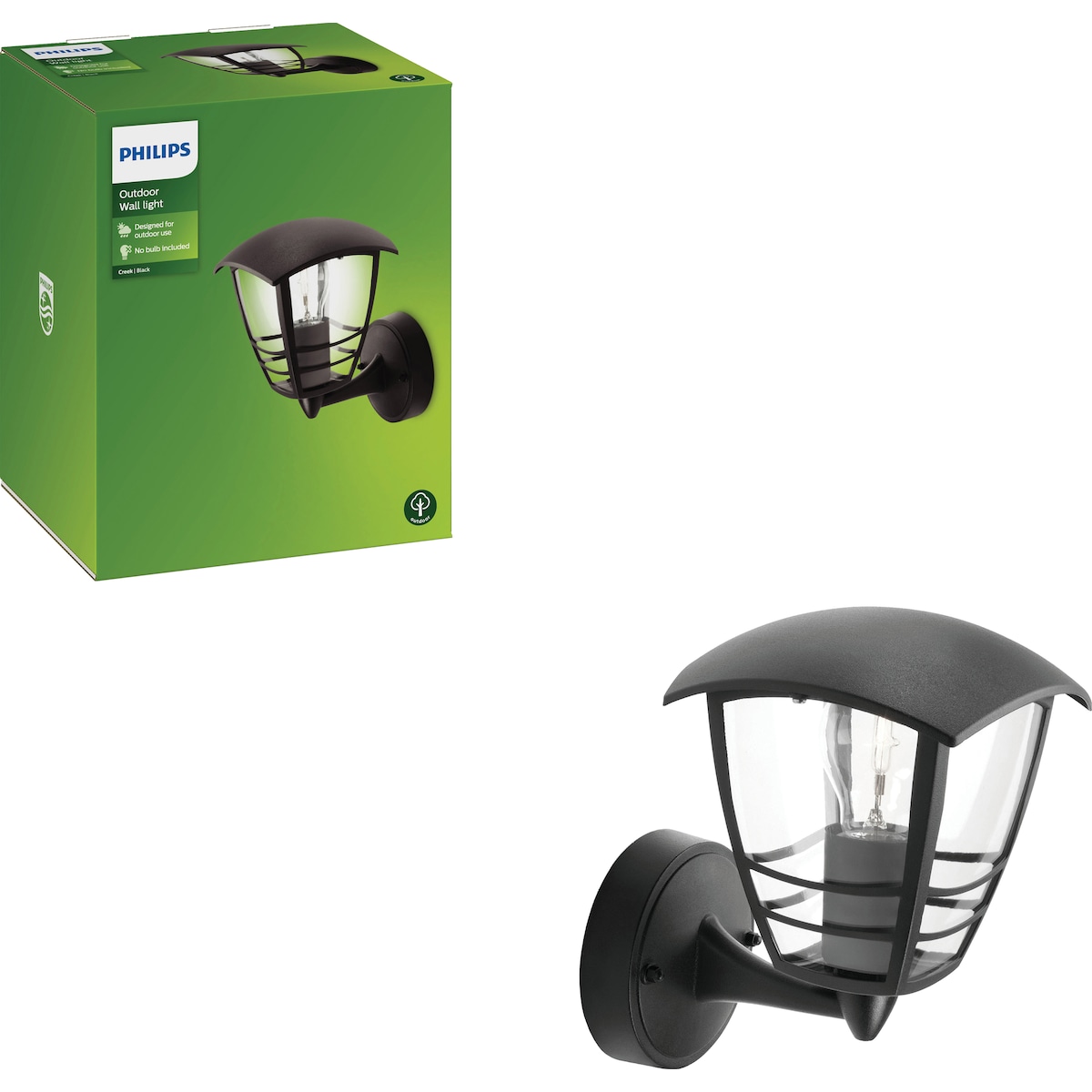 Philips Creek utendørs vegglanterne E27