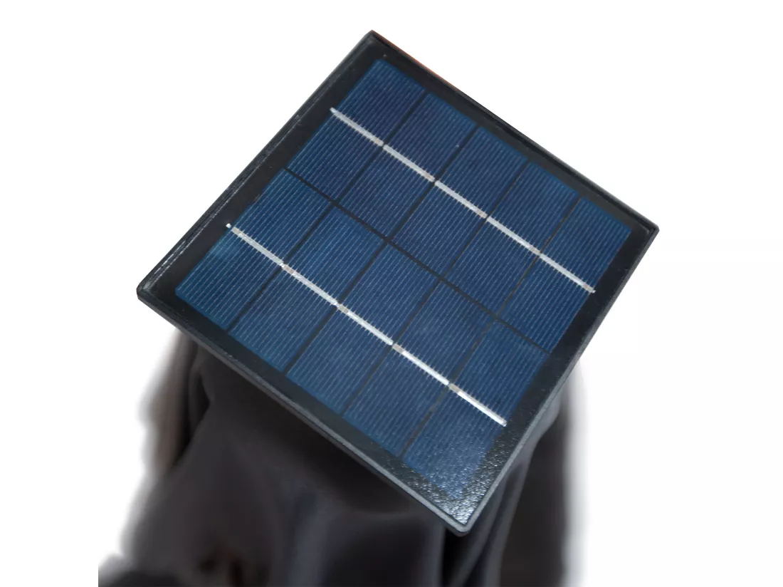 Parasol déporté LED 3x4m rectangle en aluminium housse incluse- rotatif 360° - Bois / Anthracite - OPERA