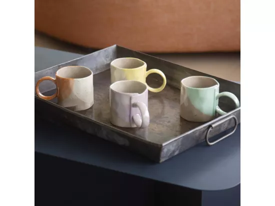 HABITAT - Mug en faïence - 350 ml - Violet (Lot de 6) - Aliona
