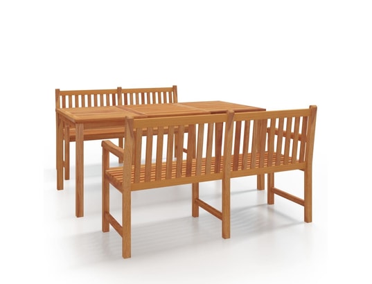 LES TENDANCES - Salon extérieur Salon de jardin-brun-4 places-180x90x77-494173