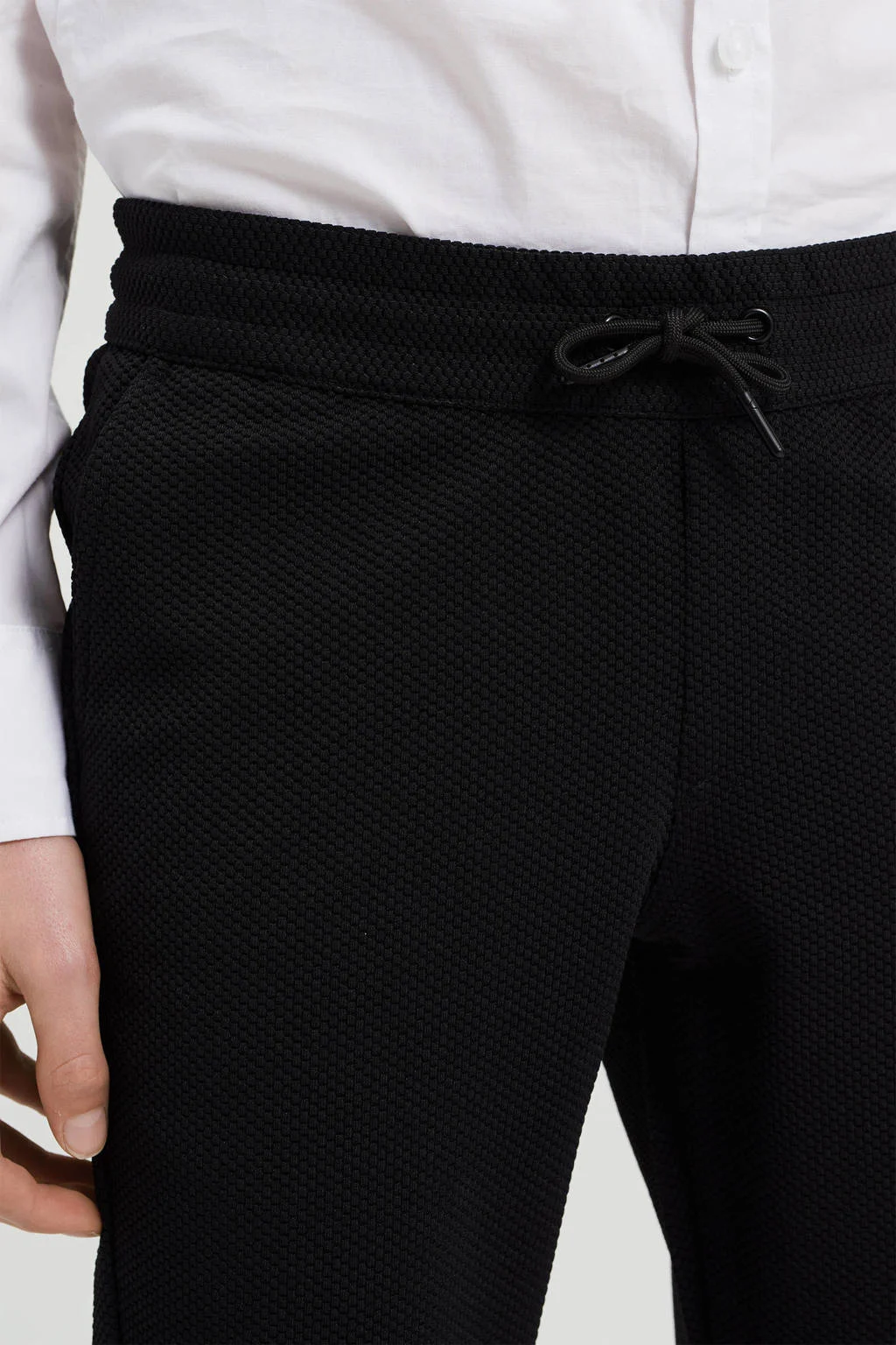 WE Fashion slim fit broek zwart