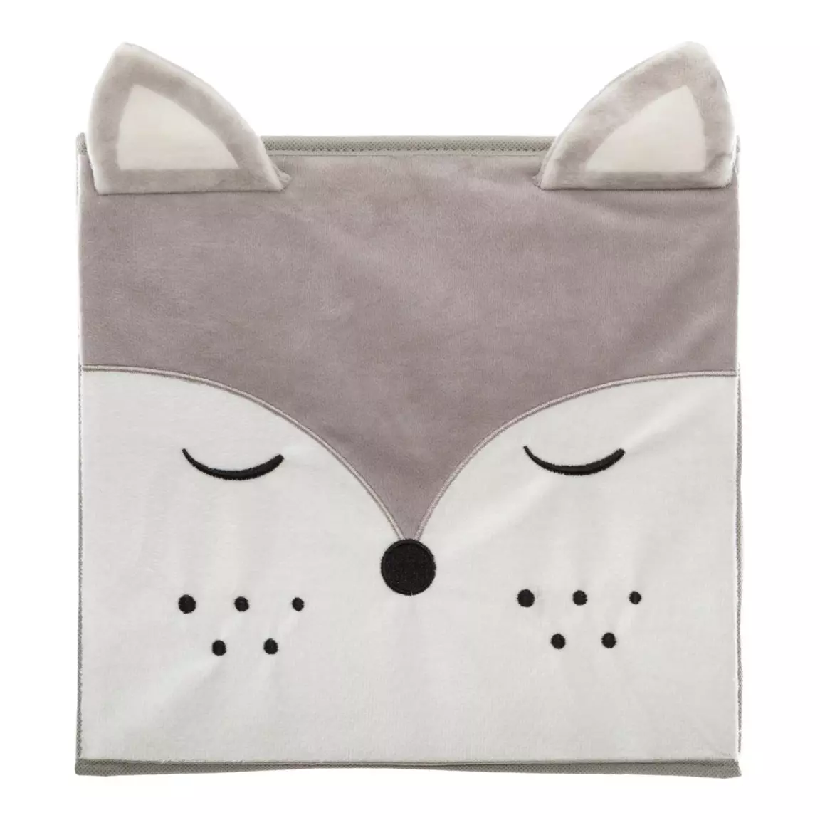 Panier de rangement enfant (29 x 29 cm) Renard Gris