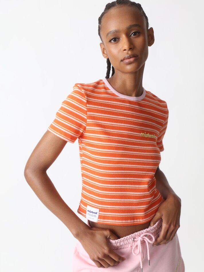 Camiseta cropped Mistral x Lefties - Laranja Vibrante