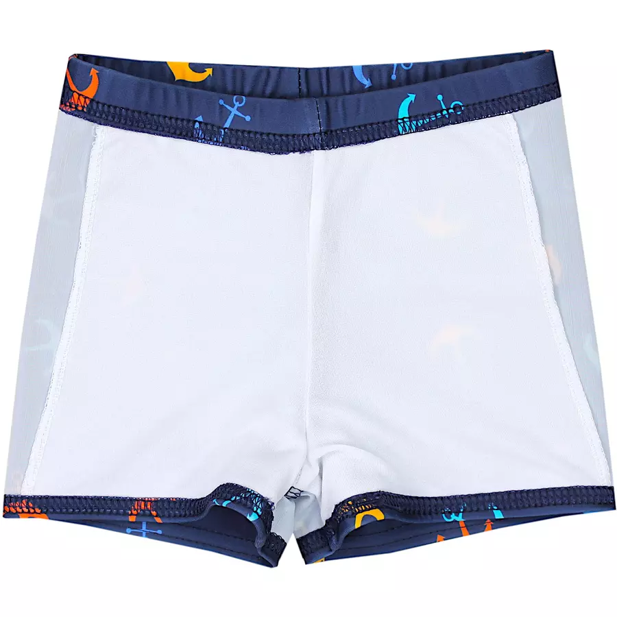 Aquarti Jungen Badehose Gestreift mit Motiven orange