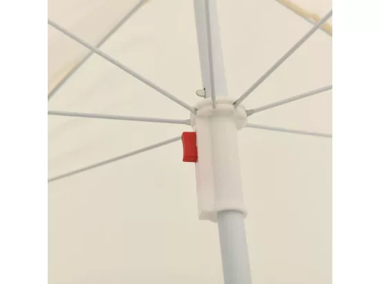 Parasol d'extérieur avec mât en acier Sable 180 cm