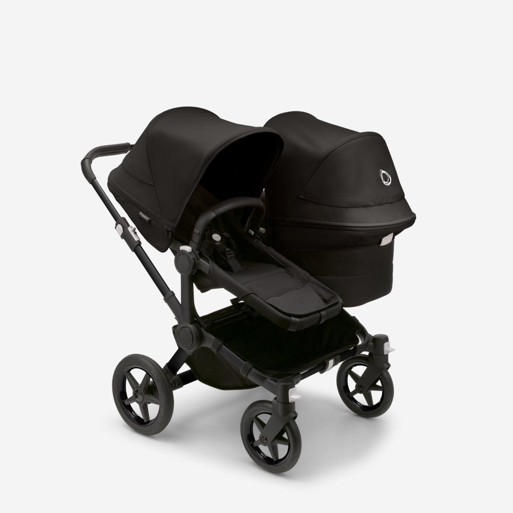 Carrinho de Bebê Bugaboo Donkey 5 Duo 2 em 1, Preto/Preto Meia-Noite, Preto Meia-Noite