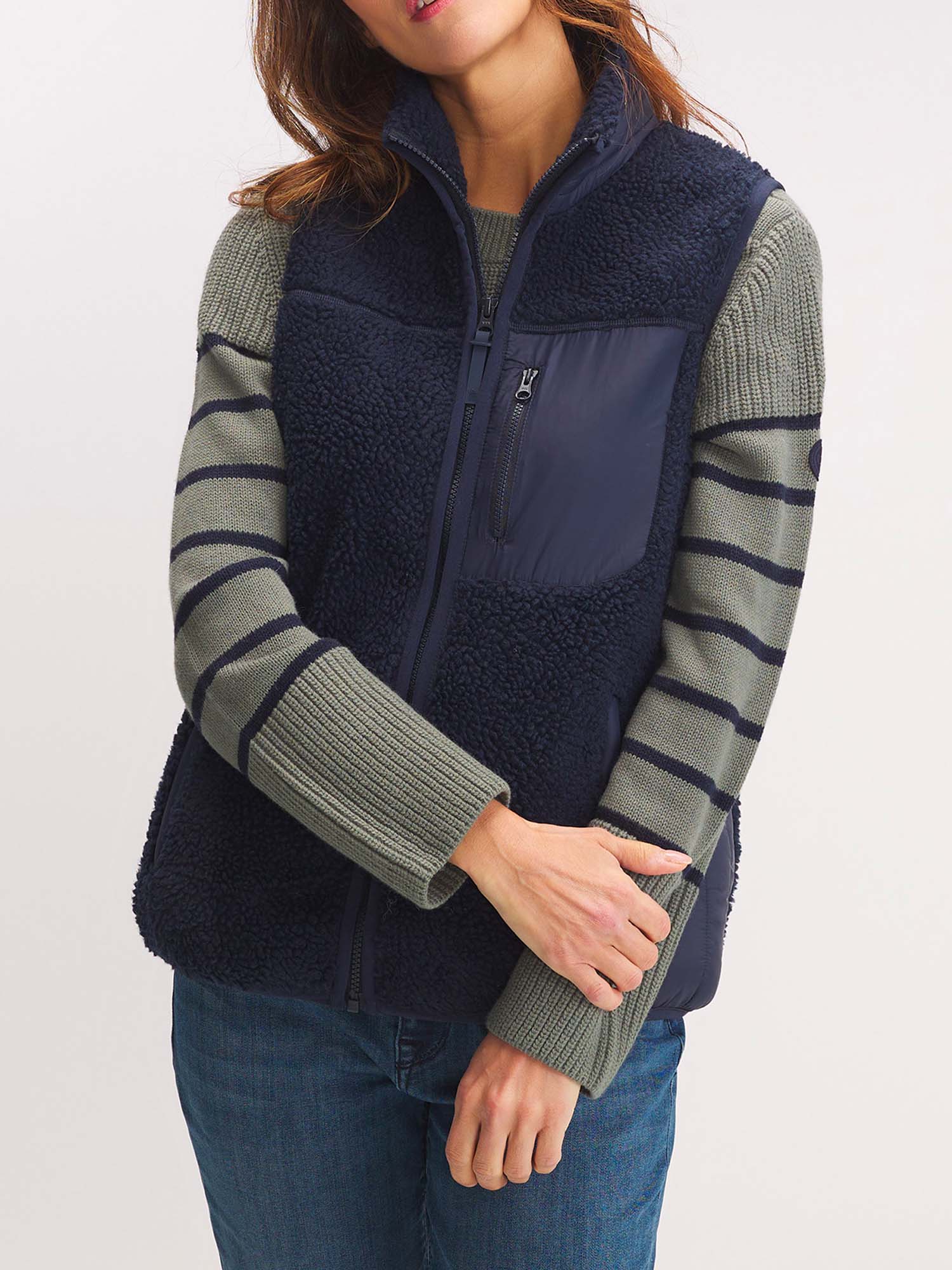 Polaire Femme Sans Manches Marine