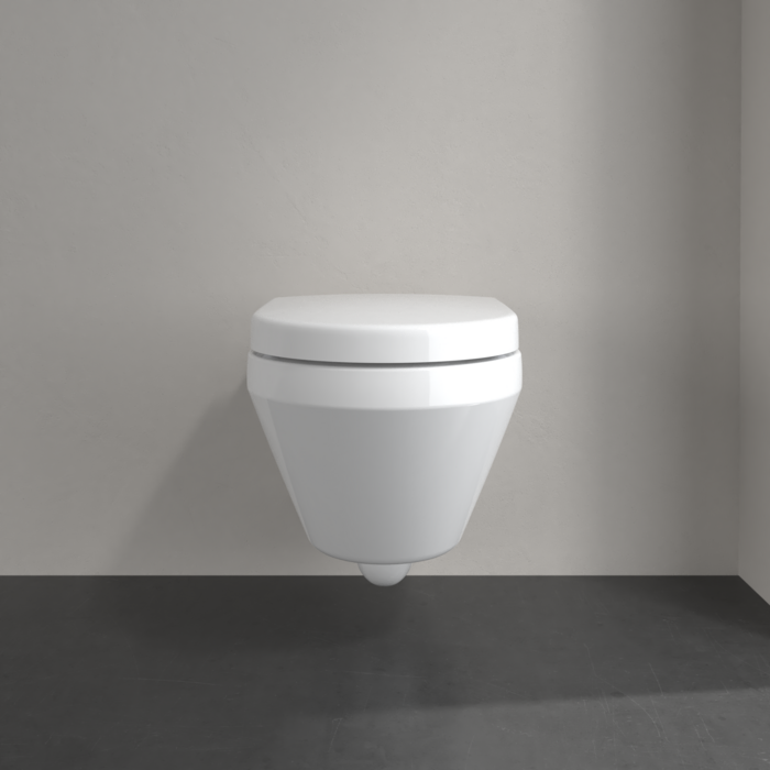 Villeroy & Boch Architectura compact randloos toilet CeramicPlus met TwistFlush rond wit glans