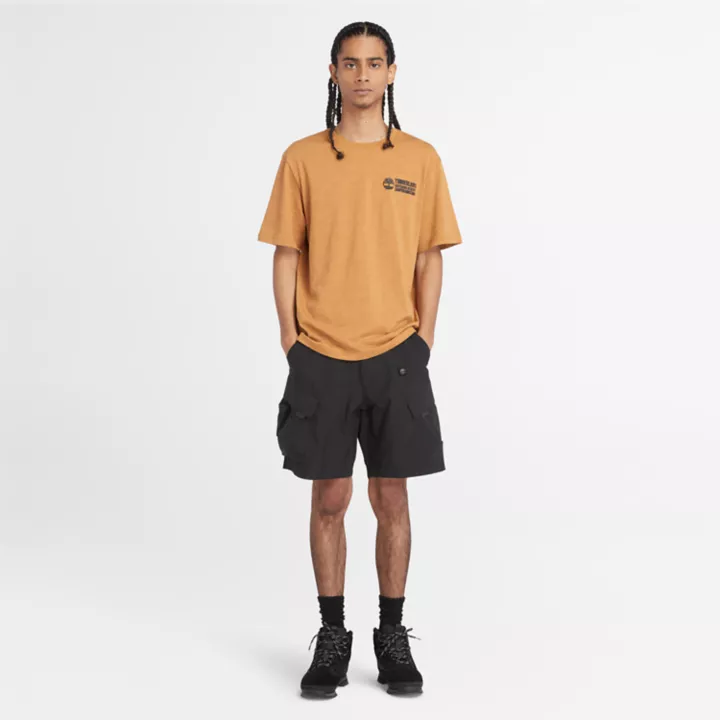 Short coupe-vent extensible à séchage rapide pour homme en noir