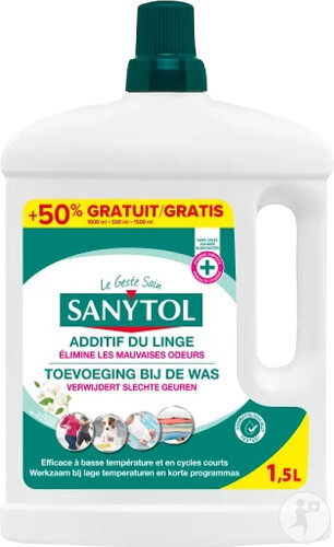 Sanytol Additif Du Linge Fleurs Blanches Flacon 1l + 50% Gratuit