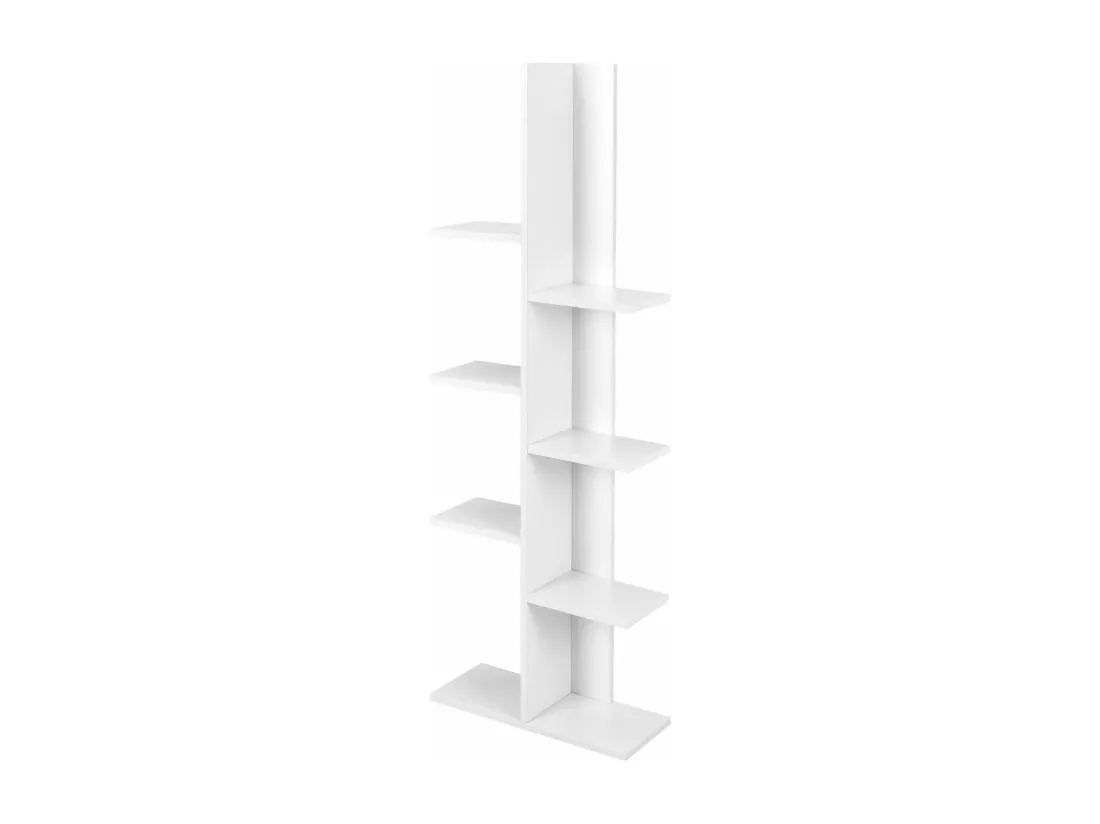 Bibliothèque forme arbre à 8 niveaux, étagère de rangement pour enfants/adultes, blanc