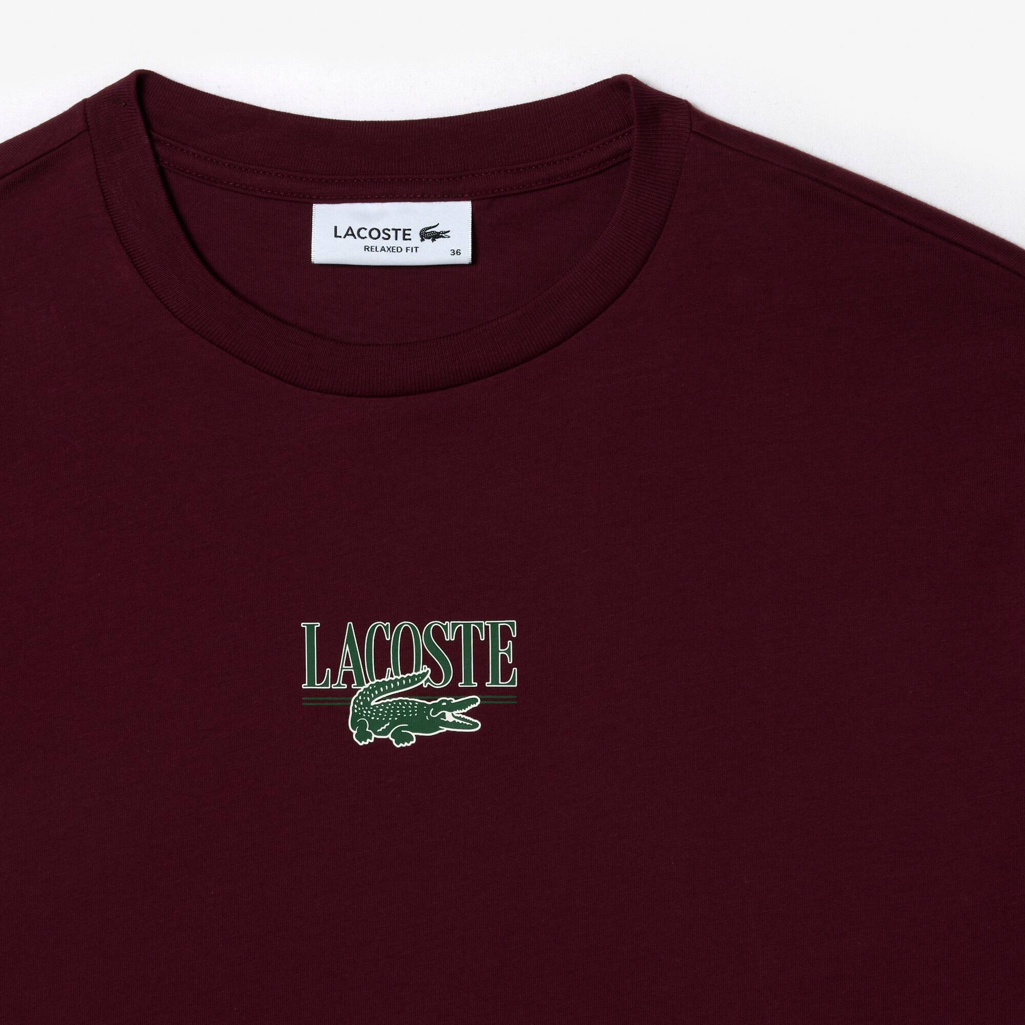 T-shirt en jersey de coton imprimé Lacoste T-Shirts - Rouge - Lacoste - Femme