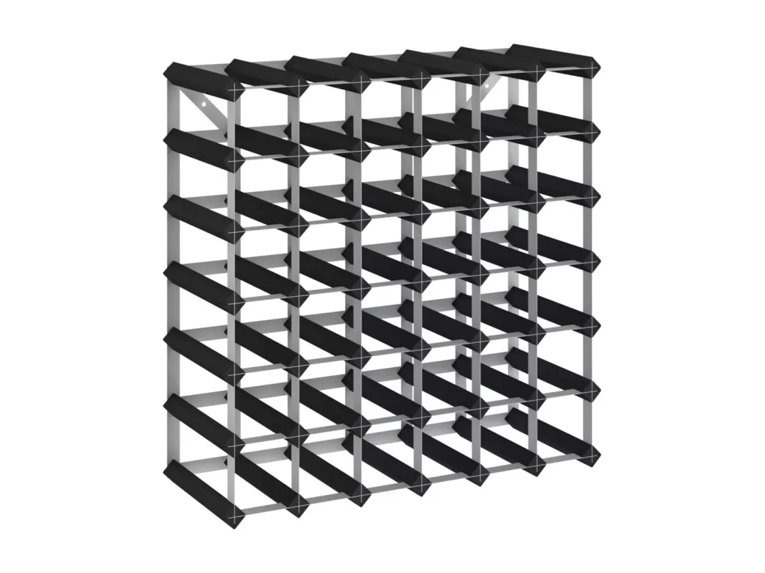 Casier à bouteilles pour 42 bouteilles Noir Bois de pin solide