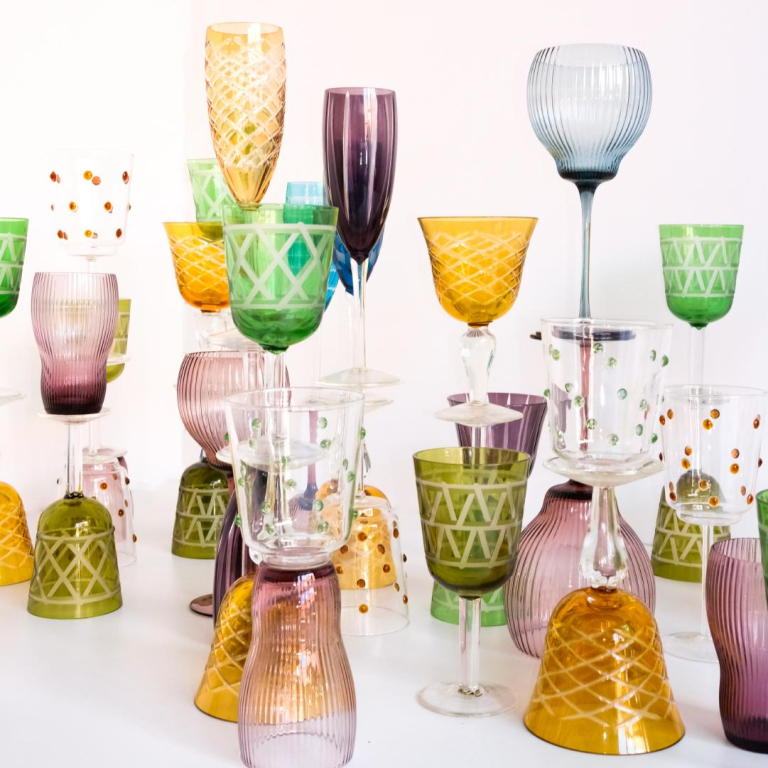 POLSPOTTEN Pum longdrink glas set van 2 blauw