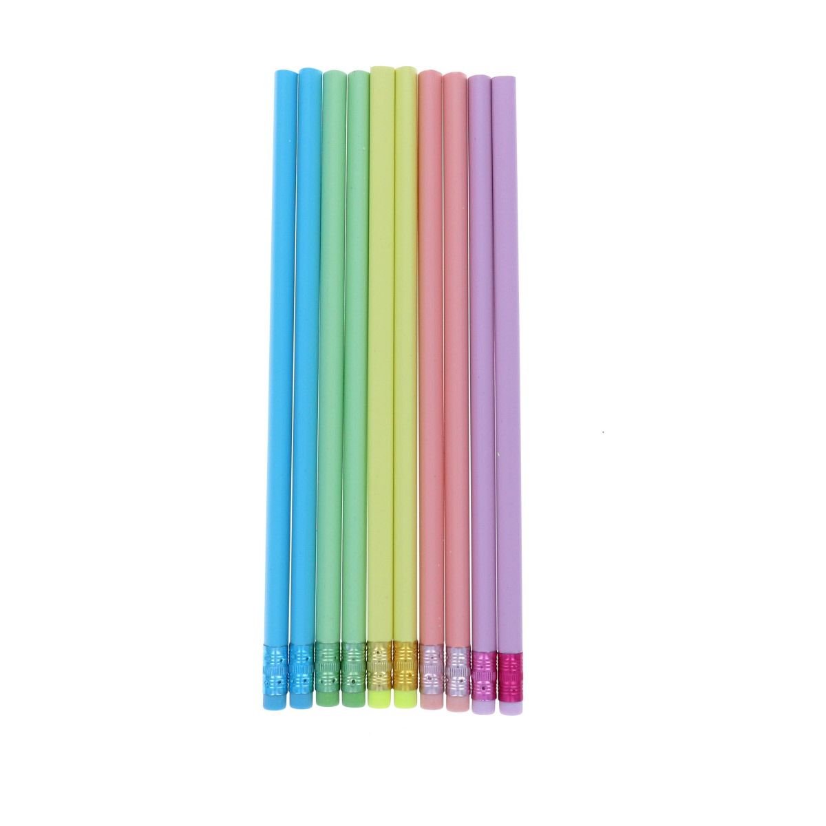 Lot de 10 crayons à papier pastel Mercredi et Patati