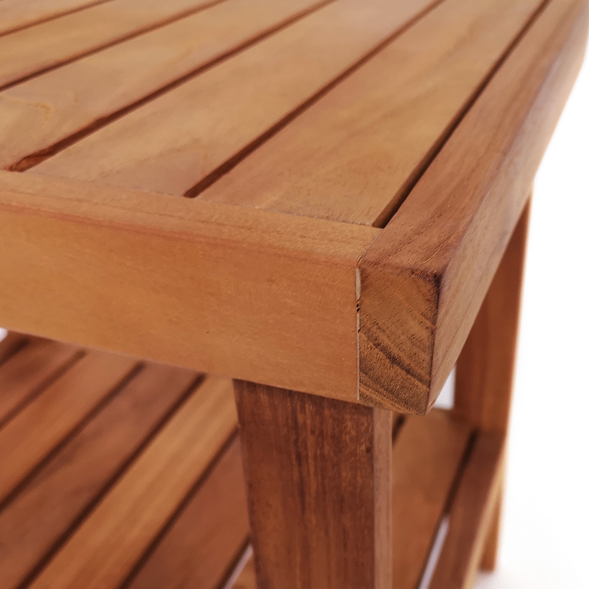 Beistelltisch 'Harrie', Teak, B 44 cm, T 34 cm, H 43 cm von fischer's lagerhaus