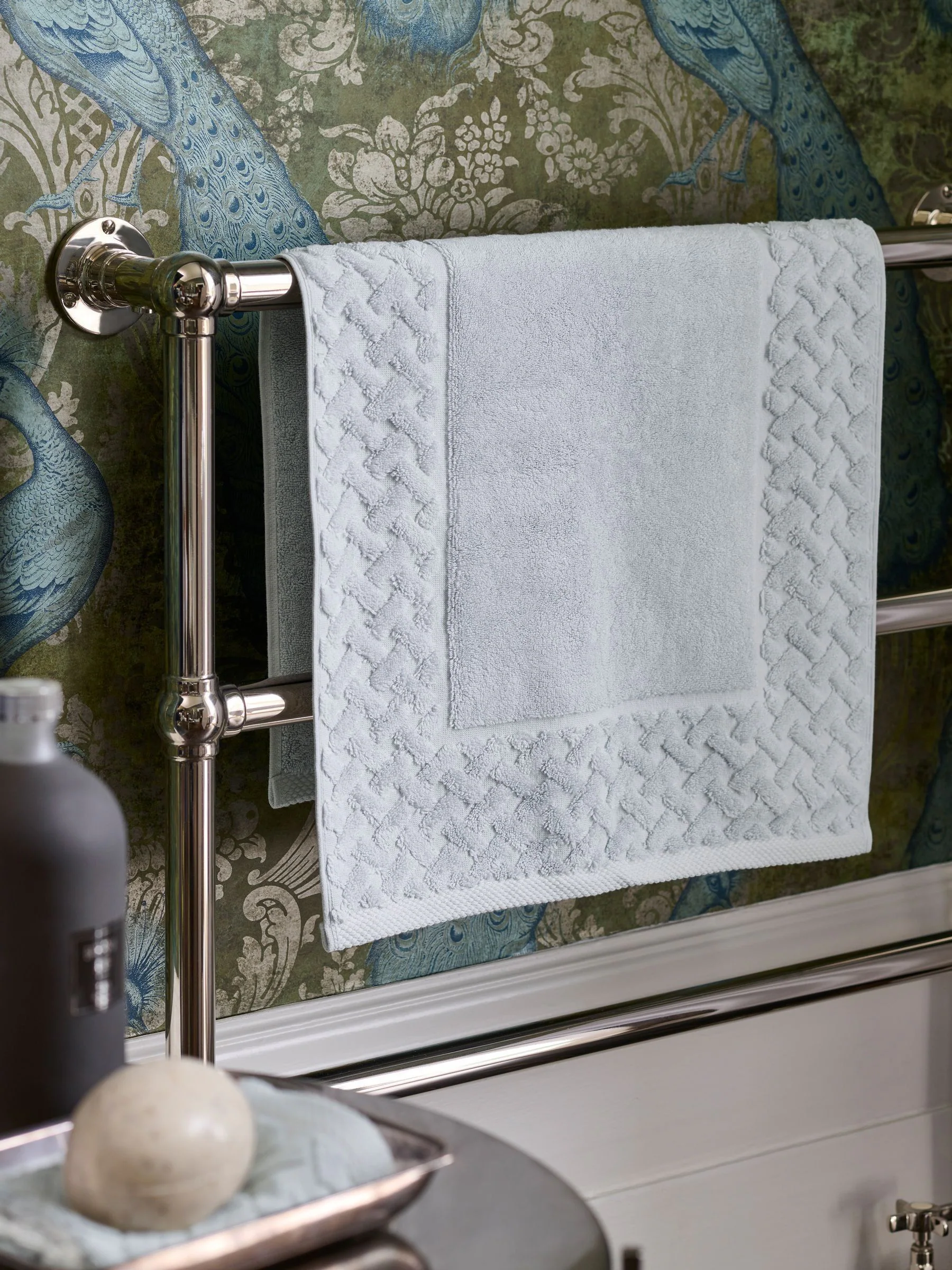 Christy Trellis Textured Turkish Cotton Bath Mats