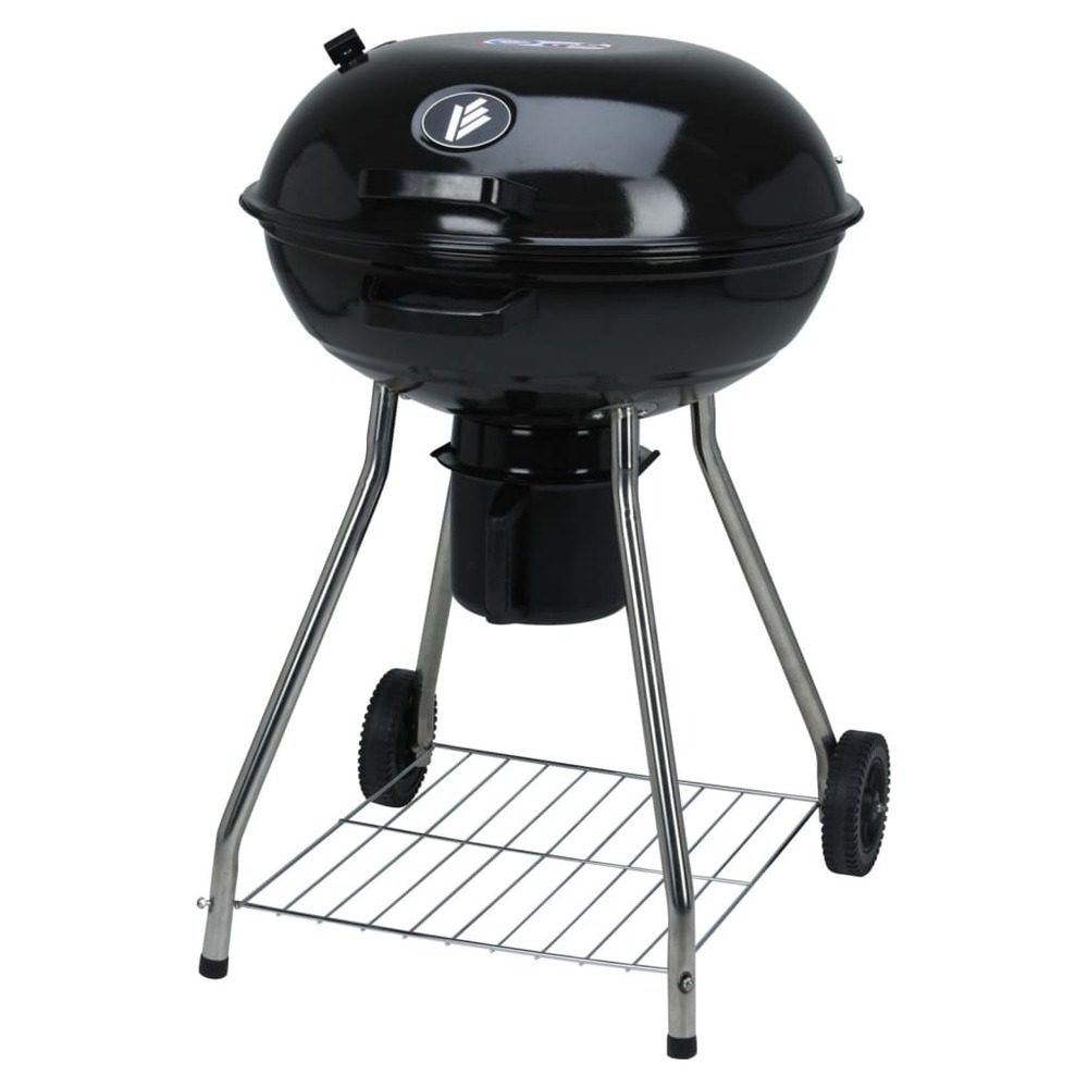 Barbecue au charbon sur roues 56 cm noir