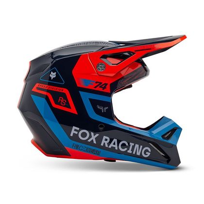 Casque cross Fox V1 RACE SPEC 2025 - Bleu / Rouge