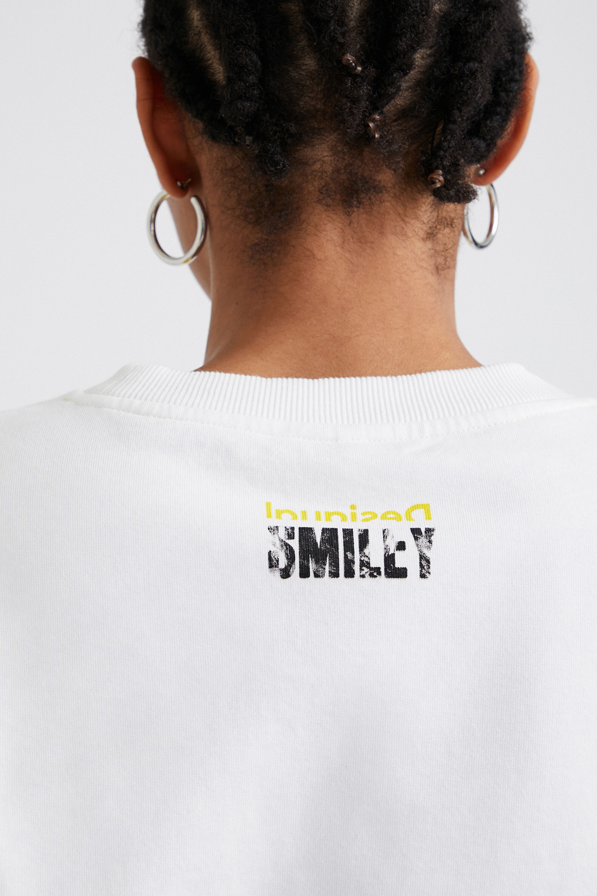 Sweat-shirt court avec Smiley